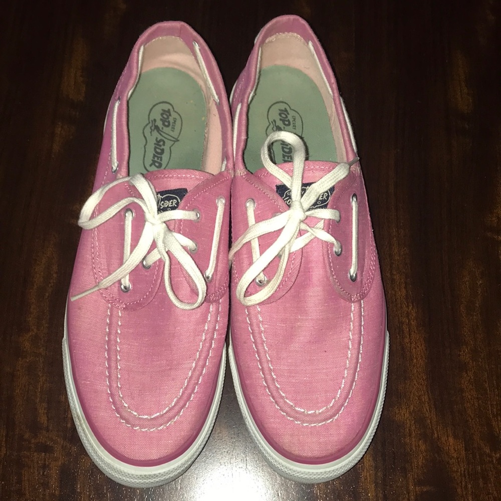 Pink Sperry Top Sider Boat Shoes